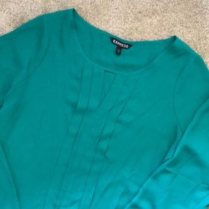 Express blue-green dress shirt